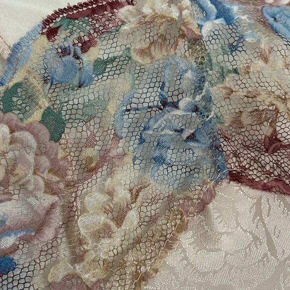 Wendy Ann Vintage 90s Floral Satin Nightie Chemise Womens Size Medium USA - Picture 11 of 11